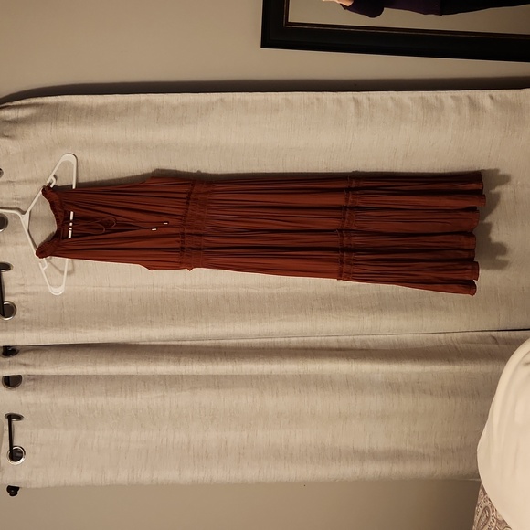 Size 14 Tiered Halter Anthropologie Dress - Picture 3 of 6